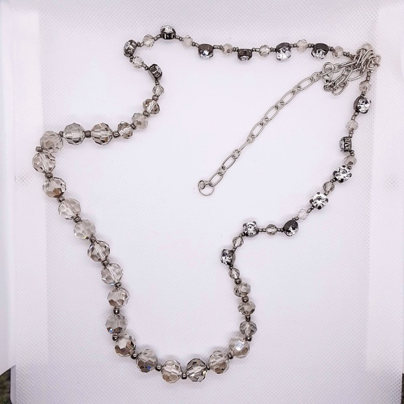 Ann Taylor Jewelry - Ann Taylor Loft Opera Necklace Beaded Chaton Cryst